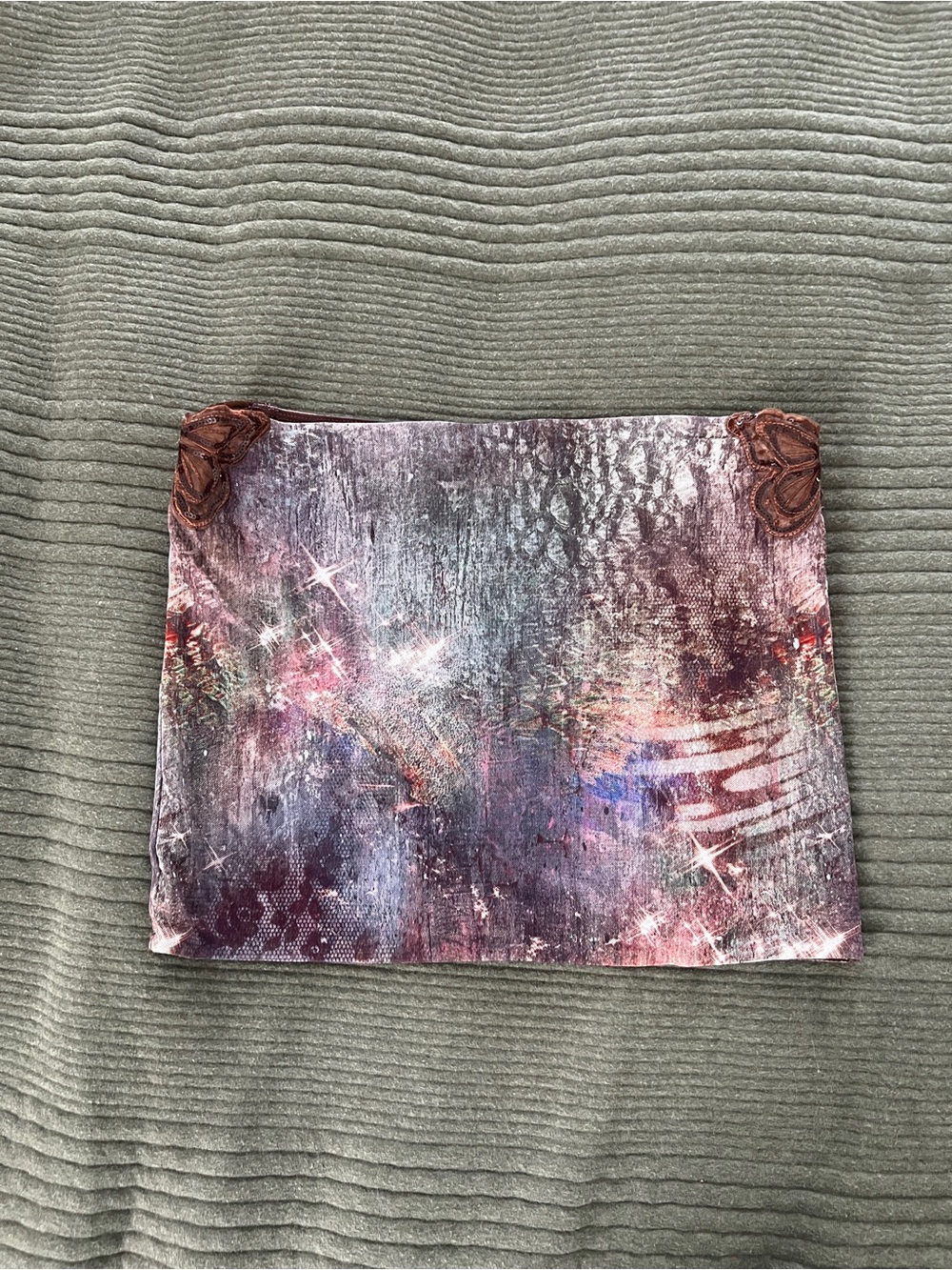 Tie-Dye Halter Mini Skirt Set - Purple Multi - Picture 4 of 5